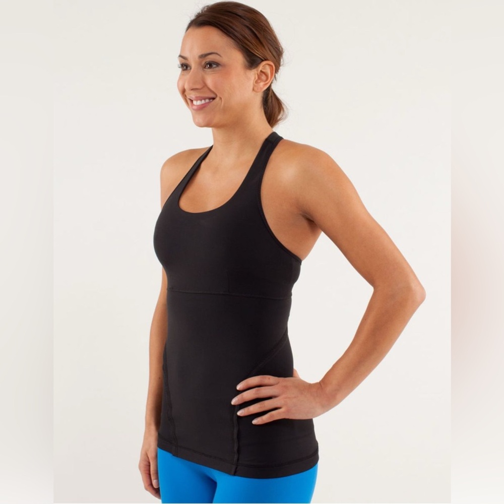 Lululemon Power Up Tank Black Size 6 - Picture 2 of 8
